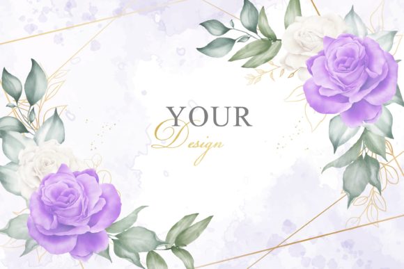 Download Watercolor Purple Florals Wedding Design - Wedding design Collection