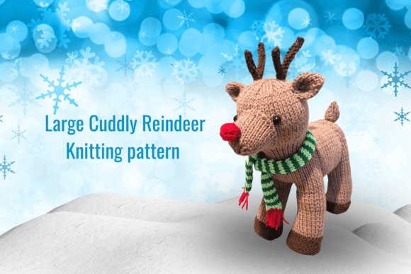 Download Large Cuddly Reindeer Knitting Pattern - Knitting pattern Collection