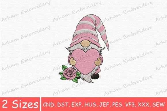 Download Valentine Gnome Heart and Rose - Premium Resources