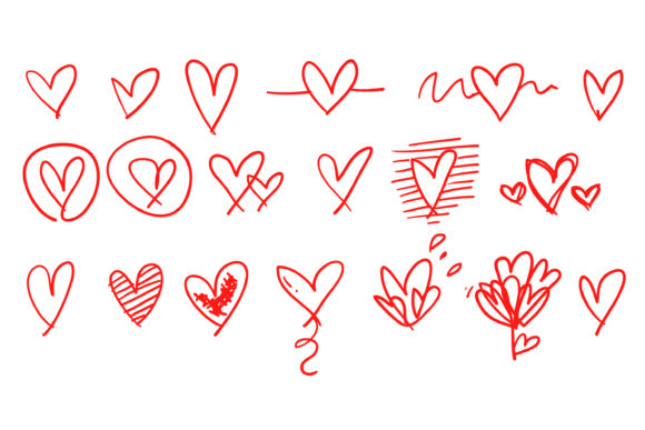 Download Doodle Heart Love Illustration - Premium Resources
