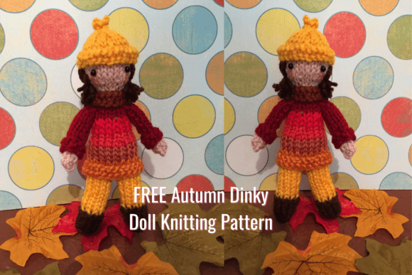 Download FREE Autumn, Dinky Doll Knitting Pattern - Knitting pattern Collection